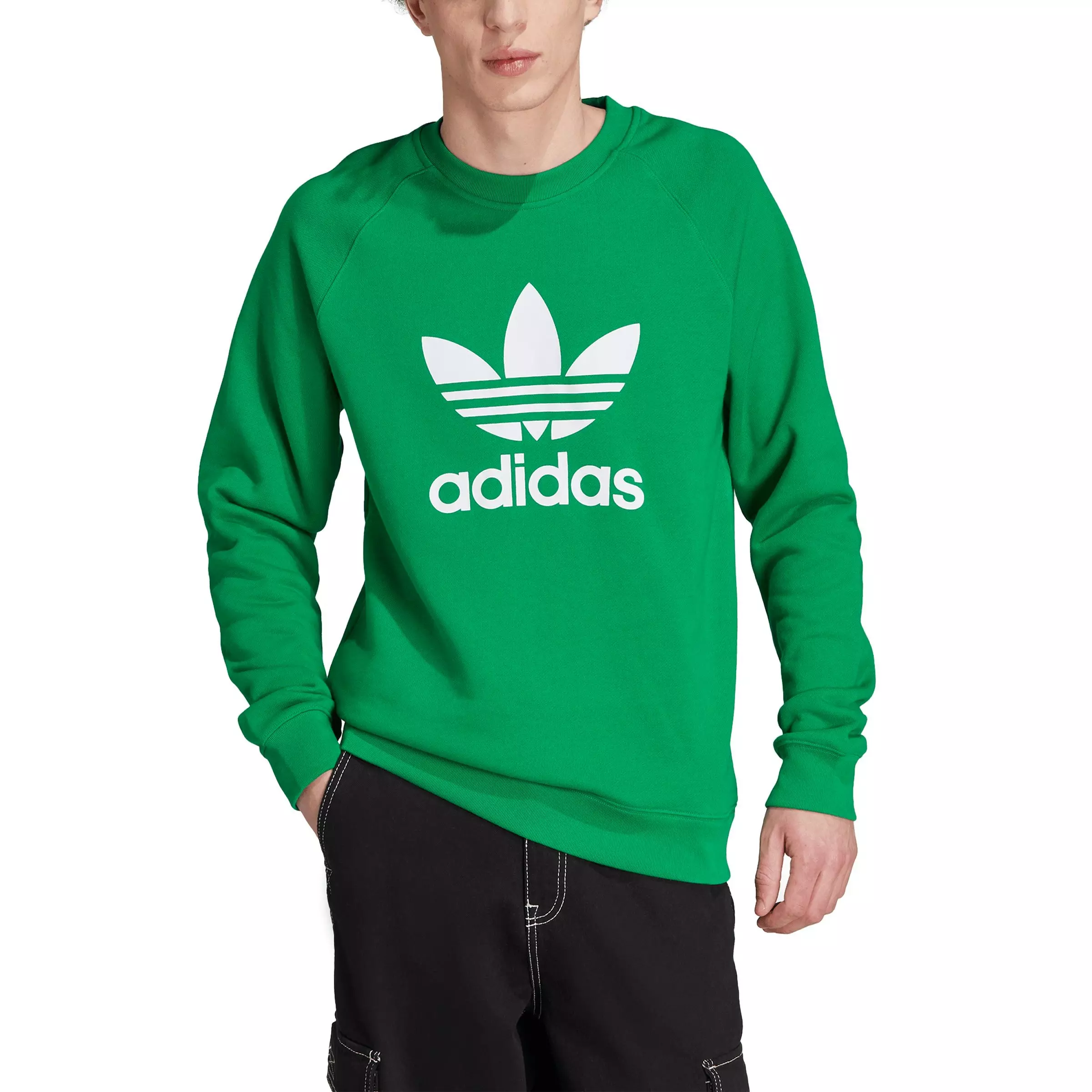 Mens green 2024 adidas sweatshirt